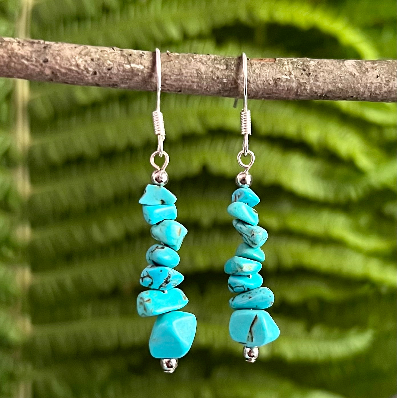 Earrings - Birch earrings of turquoise