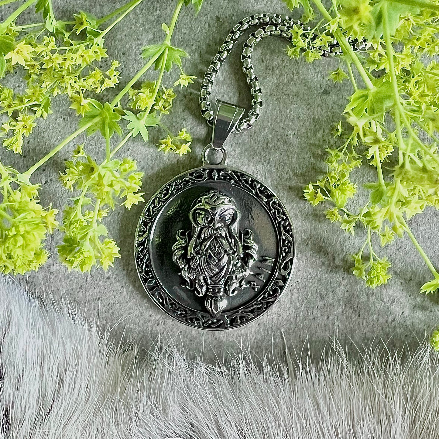 Necklace with Odin, the all-father of the asa gods