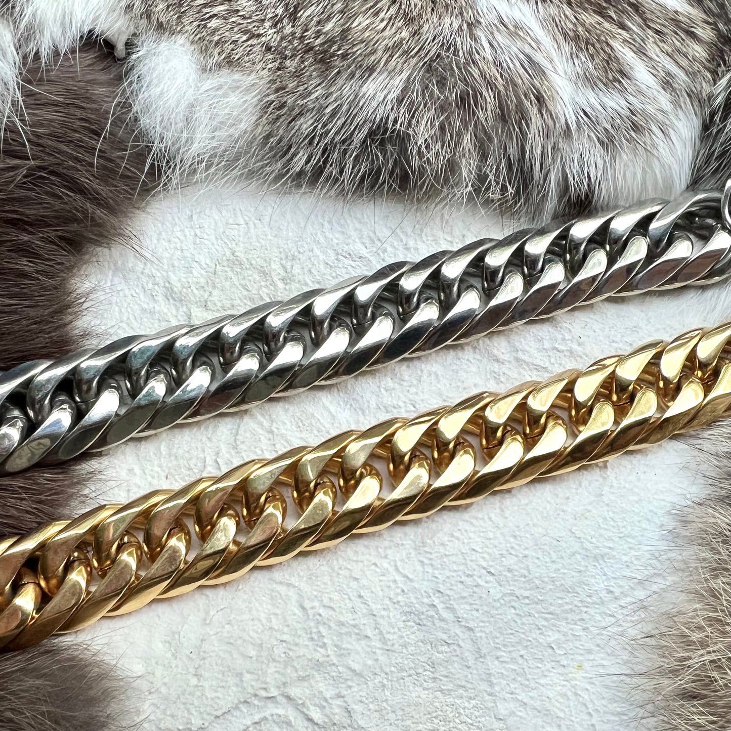 Armband - Bred pansarlänk i stål, 19mm
