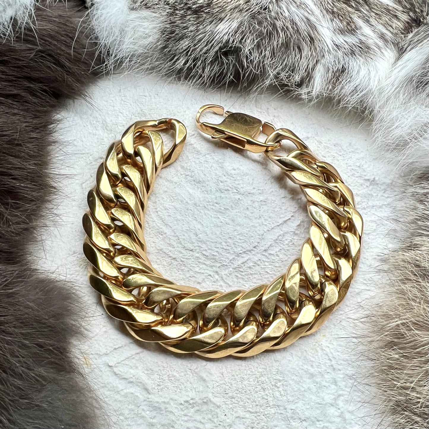 Armband - Bred pansarlänk i stål, 19mm