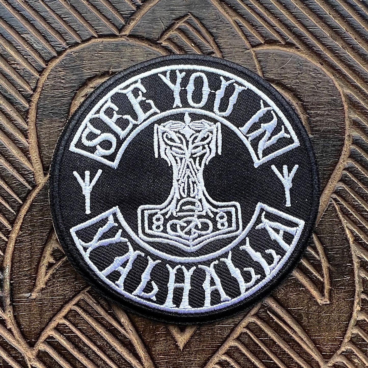 Tygmärke/patch ”See you in Valhalla”
