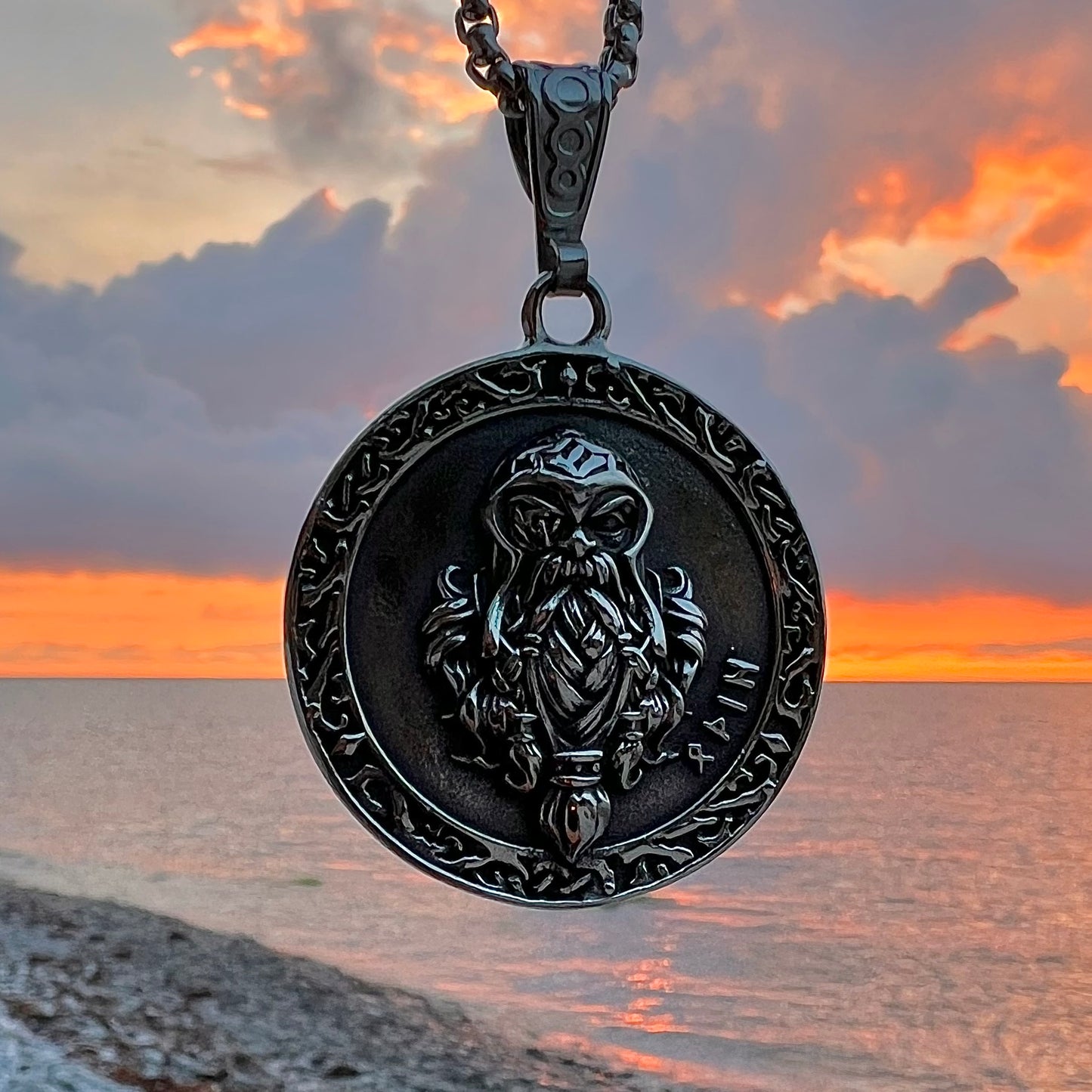 Necklace with Odin, the all-father of the asa gods
