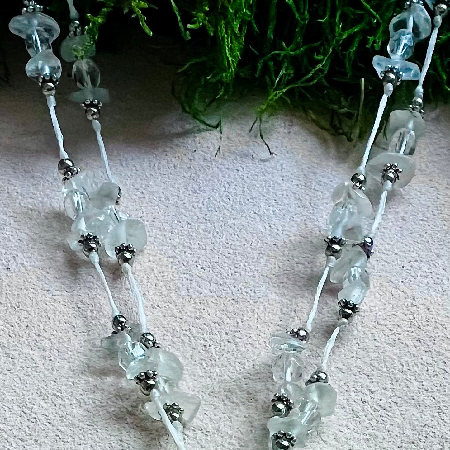 Necklace - Goddess/Mother Earth of opalite and rock crystal