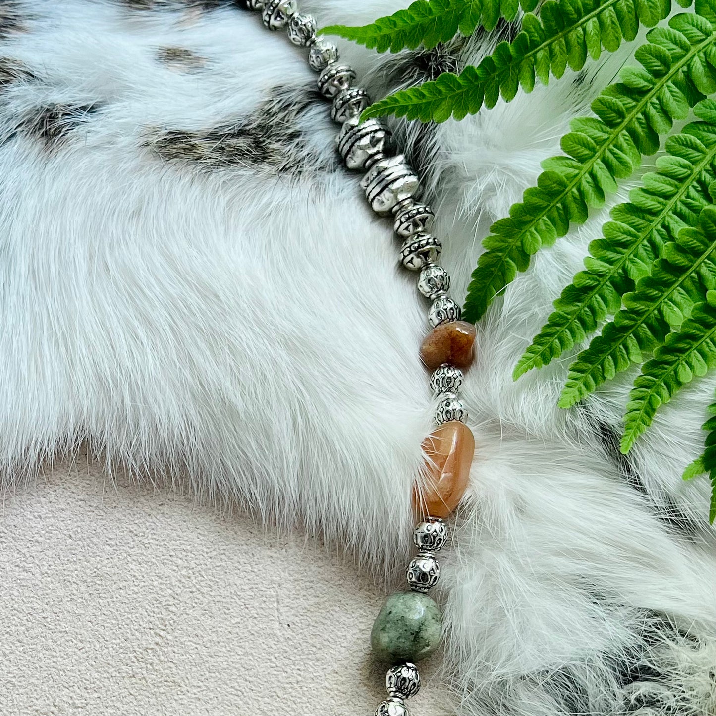 Necklace - Brisingam with jasper