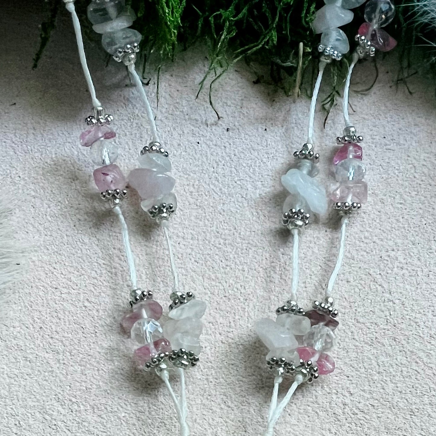 Necklace - Goddess/Mother Earth made of rose quartz