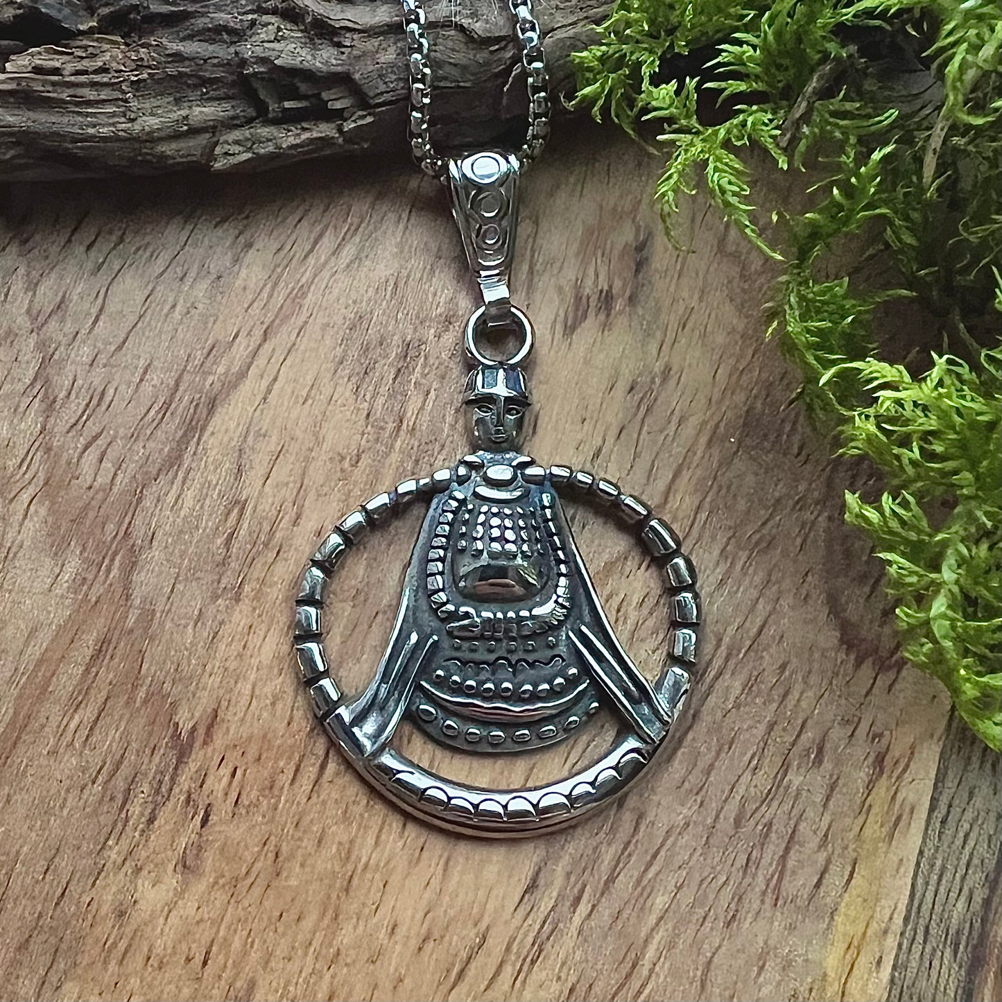 Necklace "Ash Pendant" in stainless steel with Freya and Brisingamen
