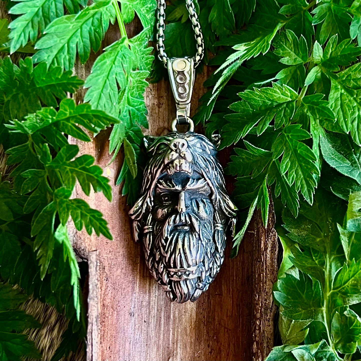 Necklace with berserker in stainless steel