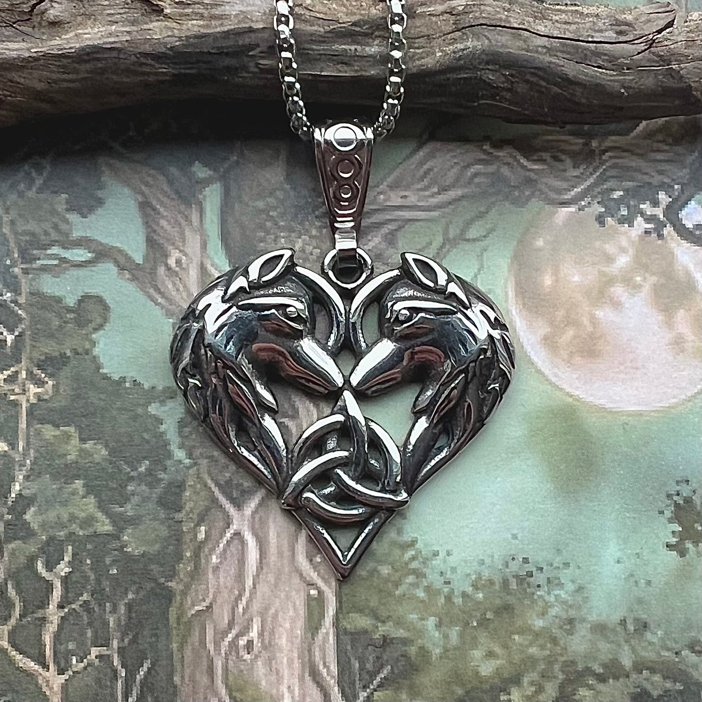 Necklace with Odin's wolves Gere and Freke