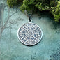 Halsband med Vegvisir i svart emalj och rostfritt stål