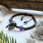 Bracelet raven labradorite amethyst