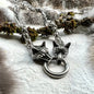 Necklace with Odin's wolves and openable ring