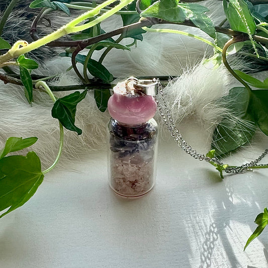 Necklace "Spell Jar" for love and positive energies