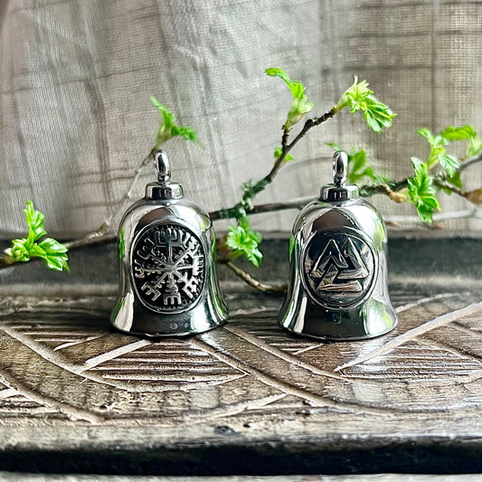 Guardian Bell i rostfritt stål med Vegvisir eller Valknut