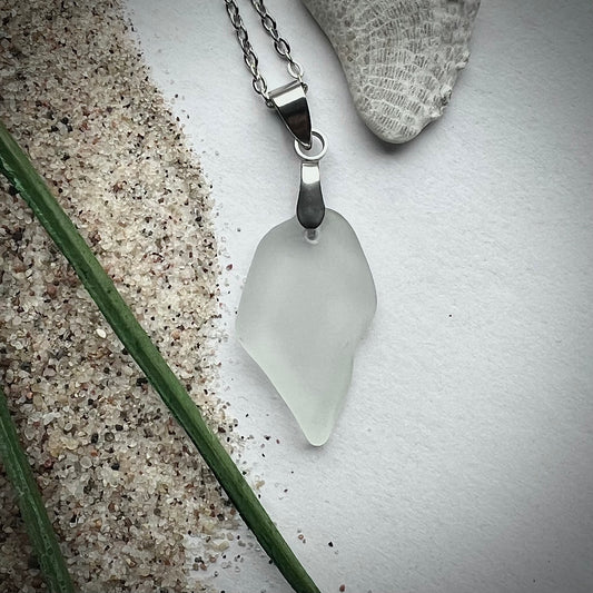 Necklace made of Swedish beach glass