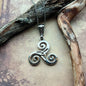 Necklace with triskelion in stainless steel