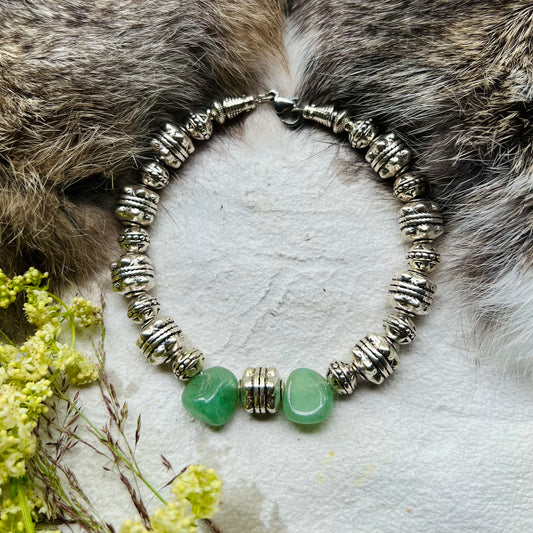 Bracelet - Viking era model with green jasper