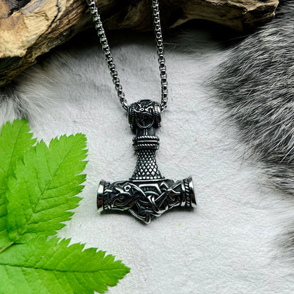 Necklace - Thor’s hammer with the Midgard Serpent