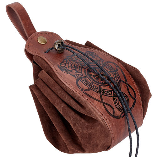 Belt bag in leather with Vegvisir