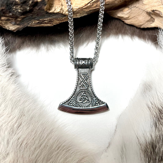 Necklace with battle axe