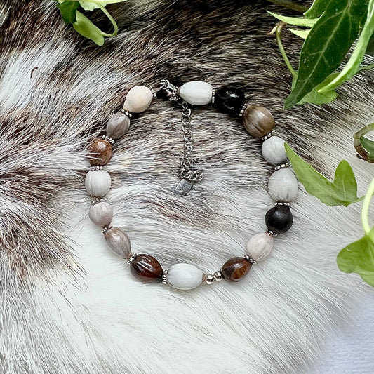 Tear grass seed bracelet