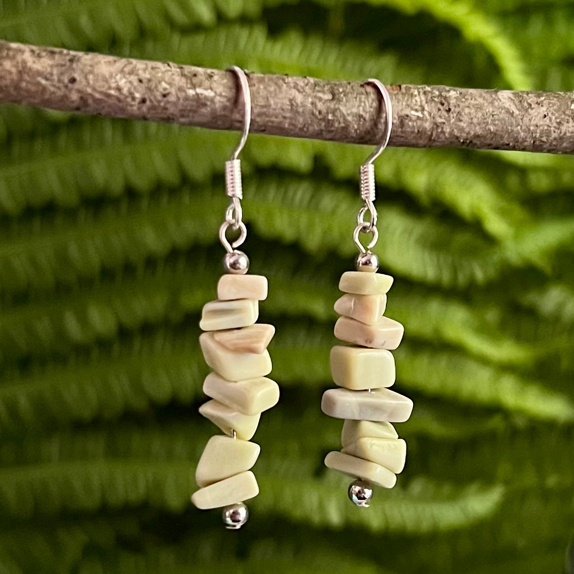 Earrings - Birch earrings of lemon chrysopas