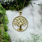 Necklace - Yggdrasil/Tree of Life in gold colored steel