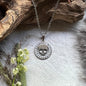 Necklace with skull and faceted glass