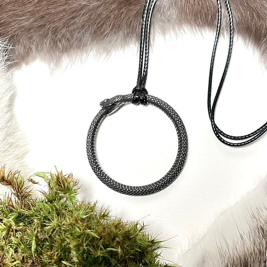 Necklace with snake "Ouroboros"