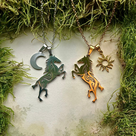 Vikingasmycke halsband med Rimfaxe och Guldfaxe