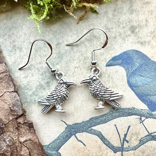 Örhängen med små korpar, Hugin och Munin