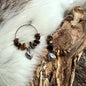 Earrings with tiger eye and hearts