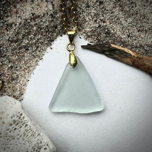 Necklace made of Swedish beach glass