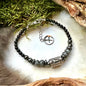 Armband med onyx, hematit, labradorit och skyddsruna