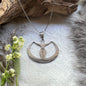 Necklace with moon goddess in stainless steel