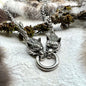 Necklace with Fenrir wolf and opening ring