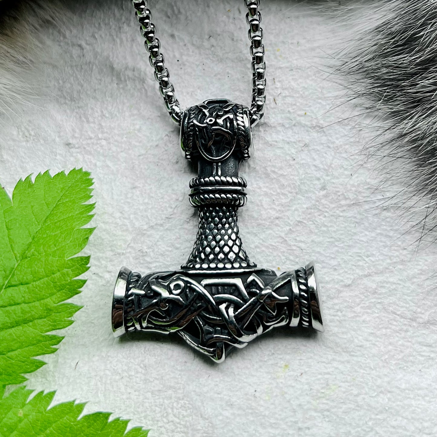 Necklace - Thor’s hammer with the Midgard Serpent