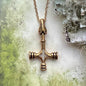 Vikingasmycke halsband med isländskt vargkors, guld