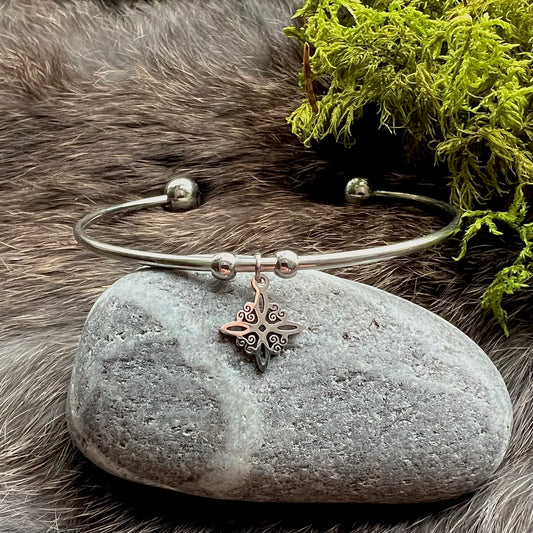 Armring med kulor och keltisk häxknut / lyckoknut