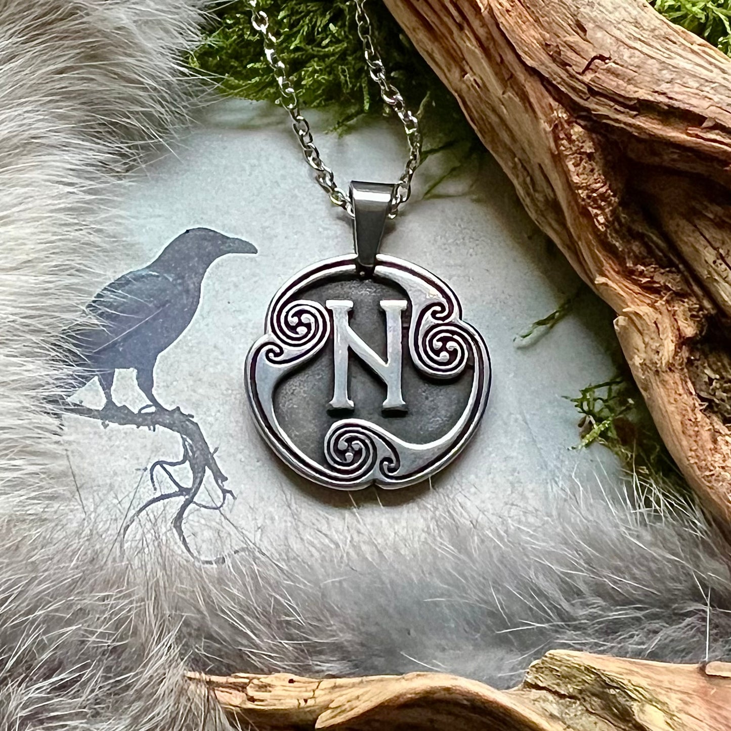 Halsband med runan HagalaR i rostfritt stål