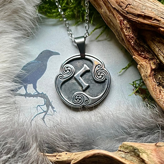 Halsband med runan Kauna i rostfritt stål